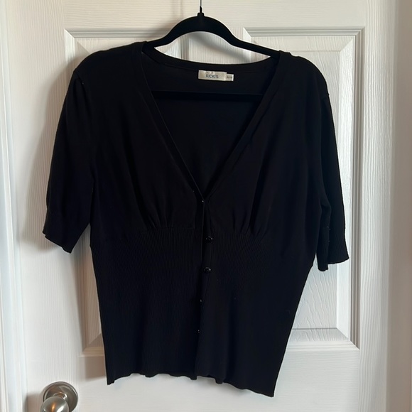 Black Half Sleeve Cardigan - Picture 1 of 5